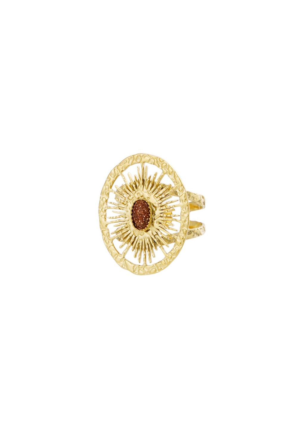 Ring_stone gold brown