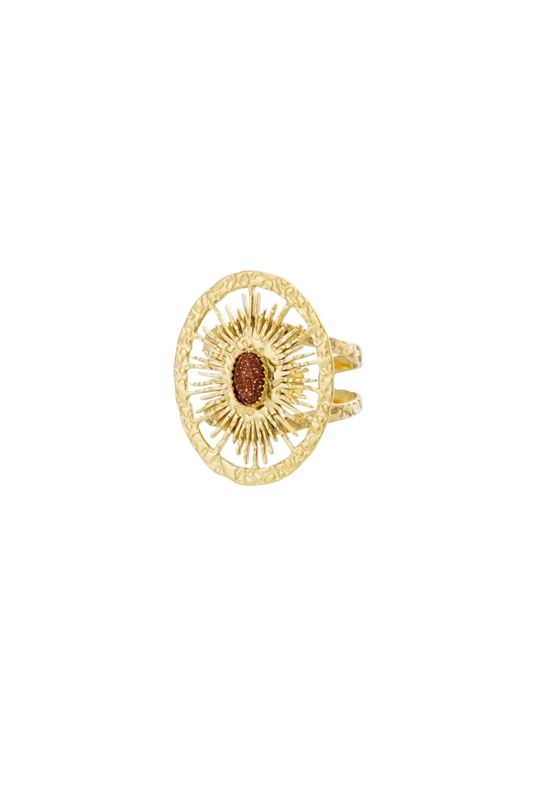 Ring_stone gold brown