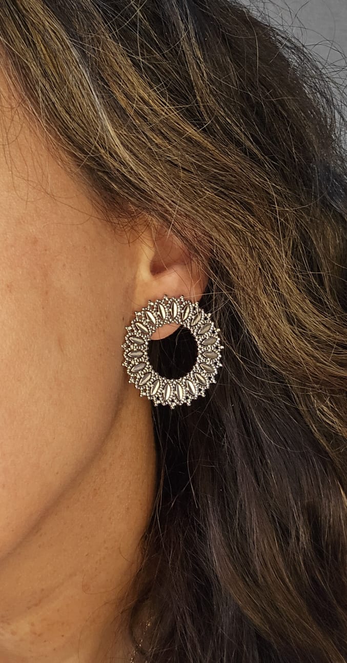 Sun statement earrings