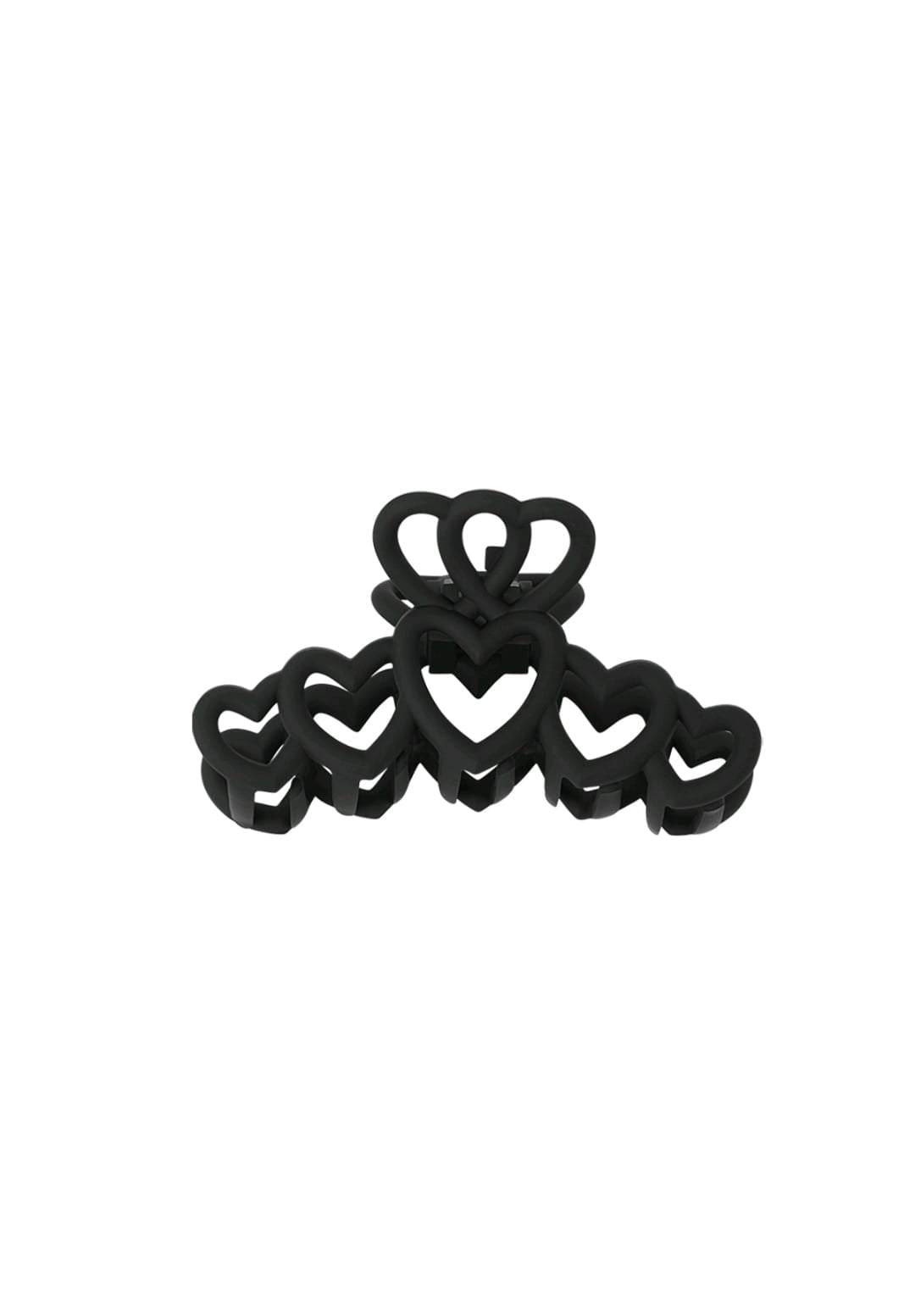 Hairclip Hearts Black