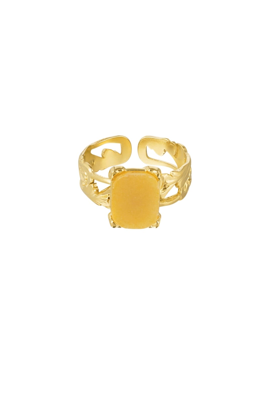 Gold orange stone