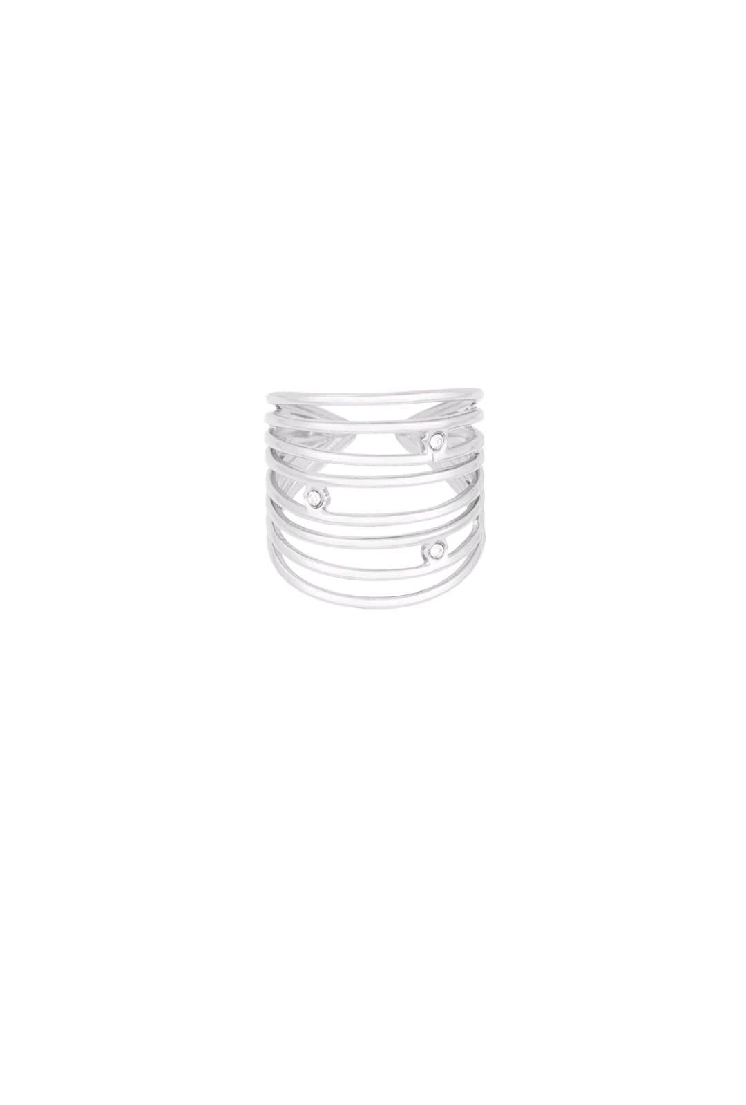 Layered glow ring Silver