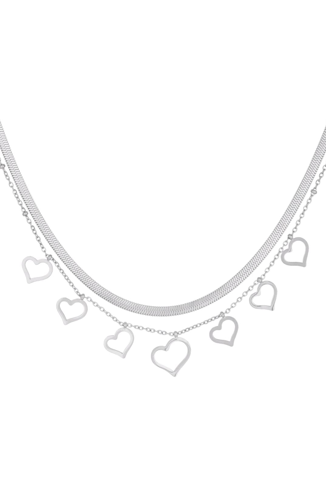 Chunky hearts Silver