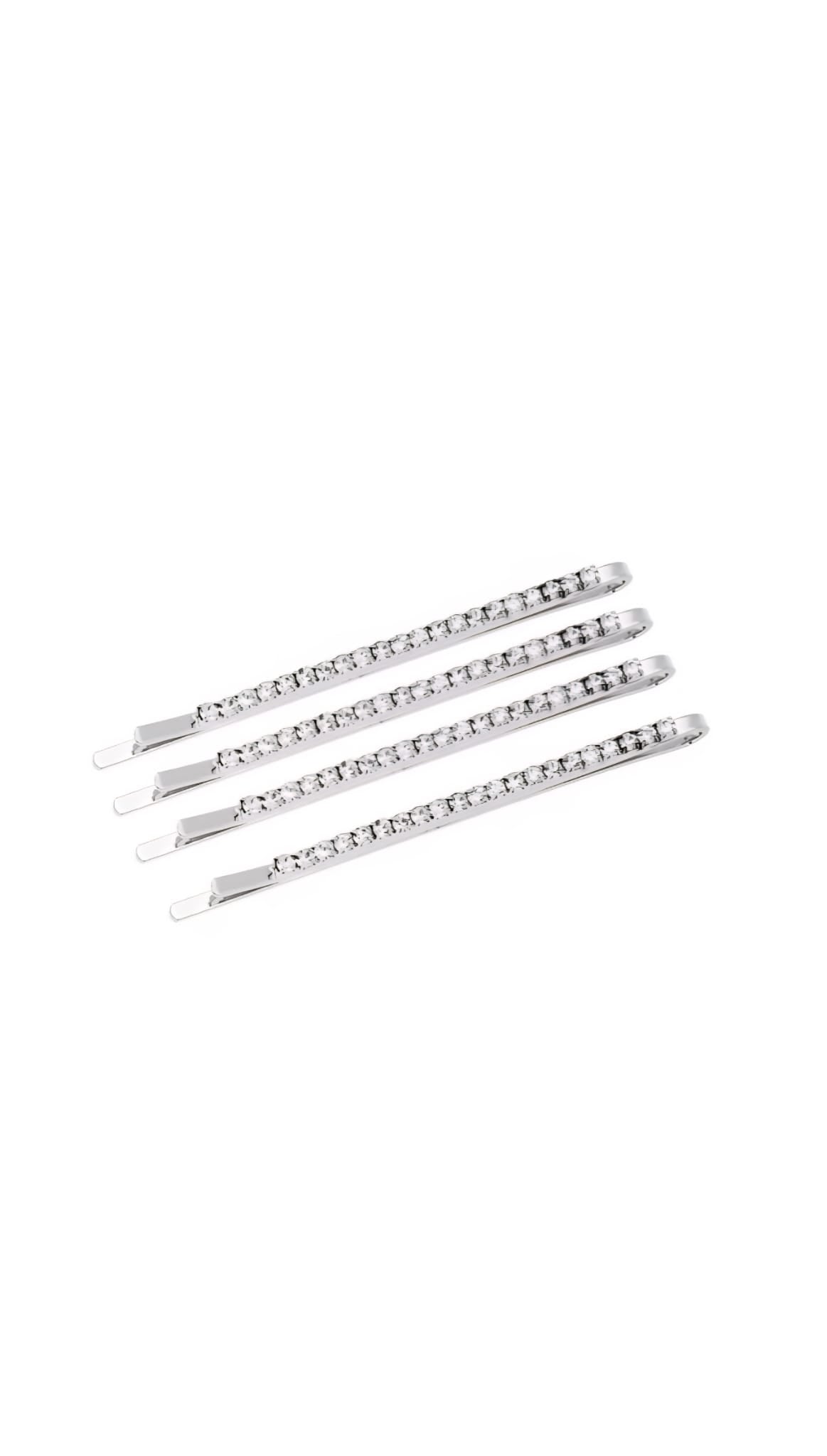 Hairclips basic diamond silver