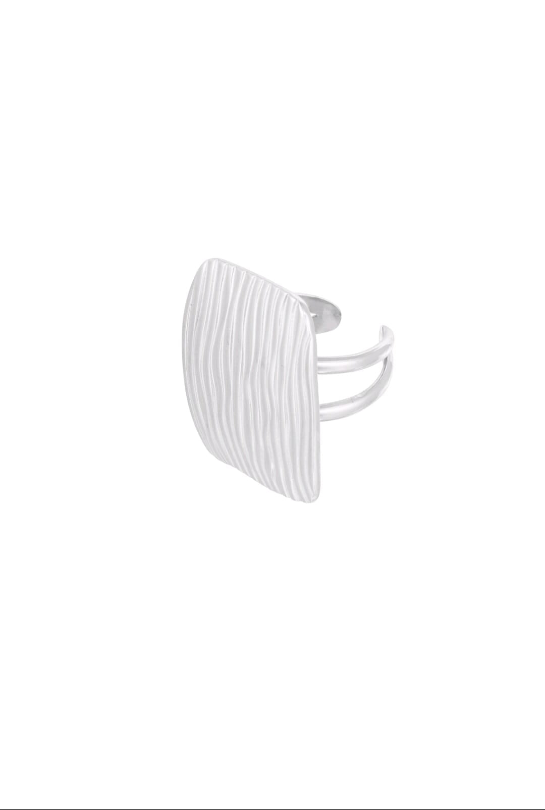 Square ring silver