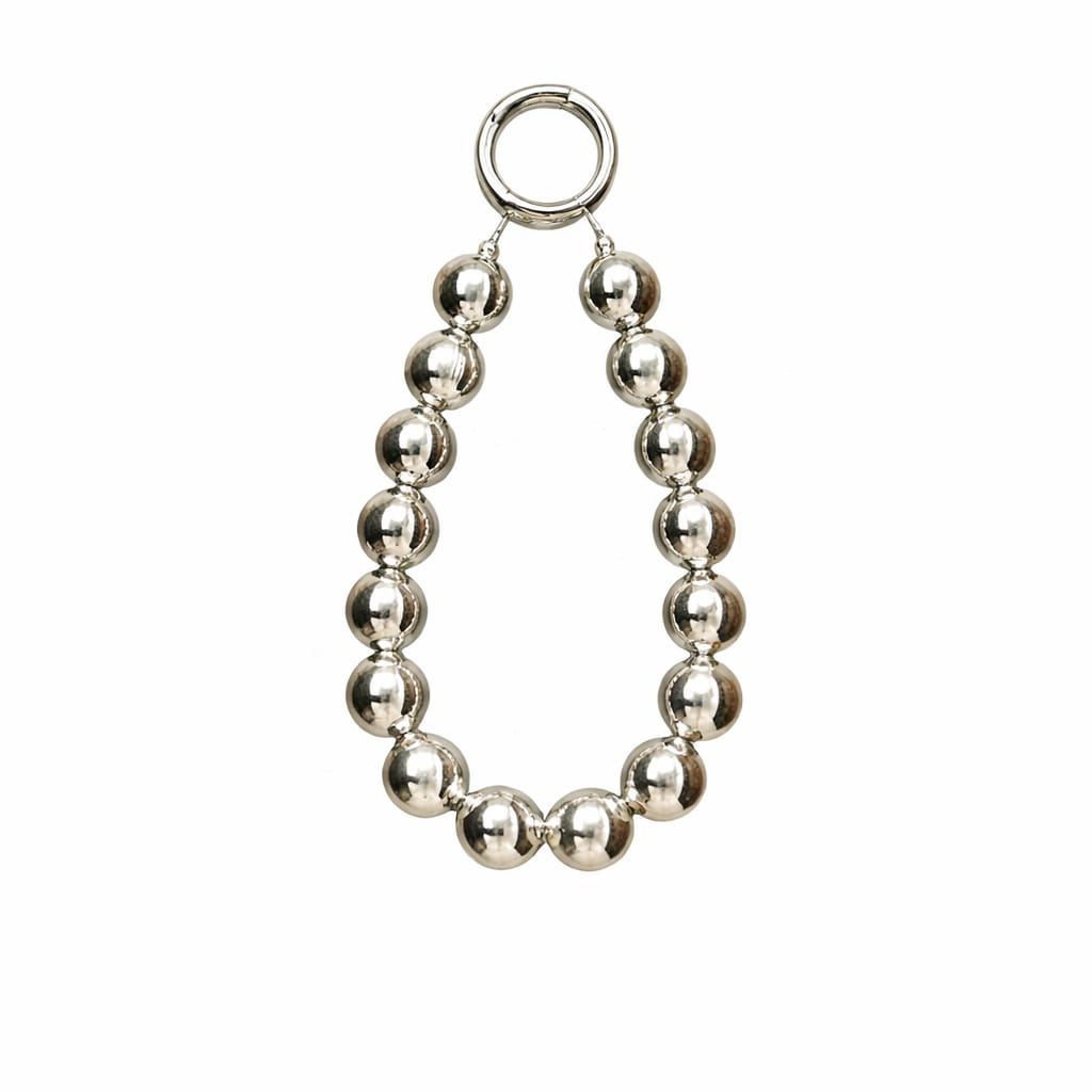 Beaded silver phonecord