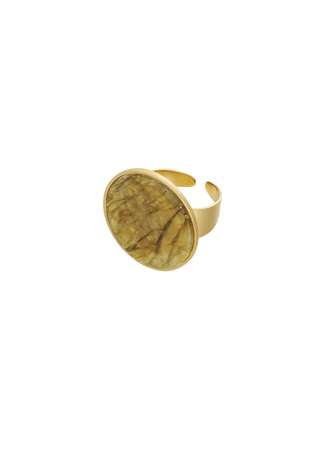 Gold brown stone ring