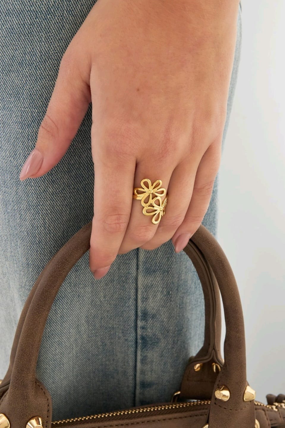 Flower statement ring