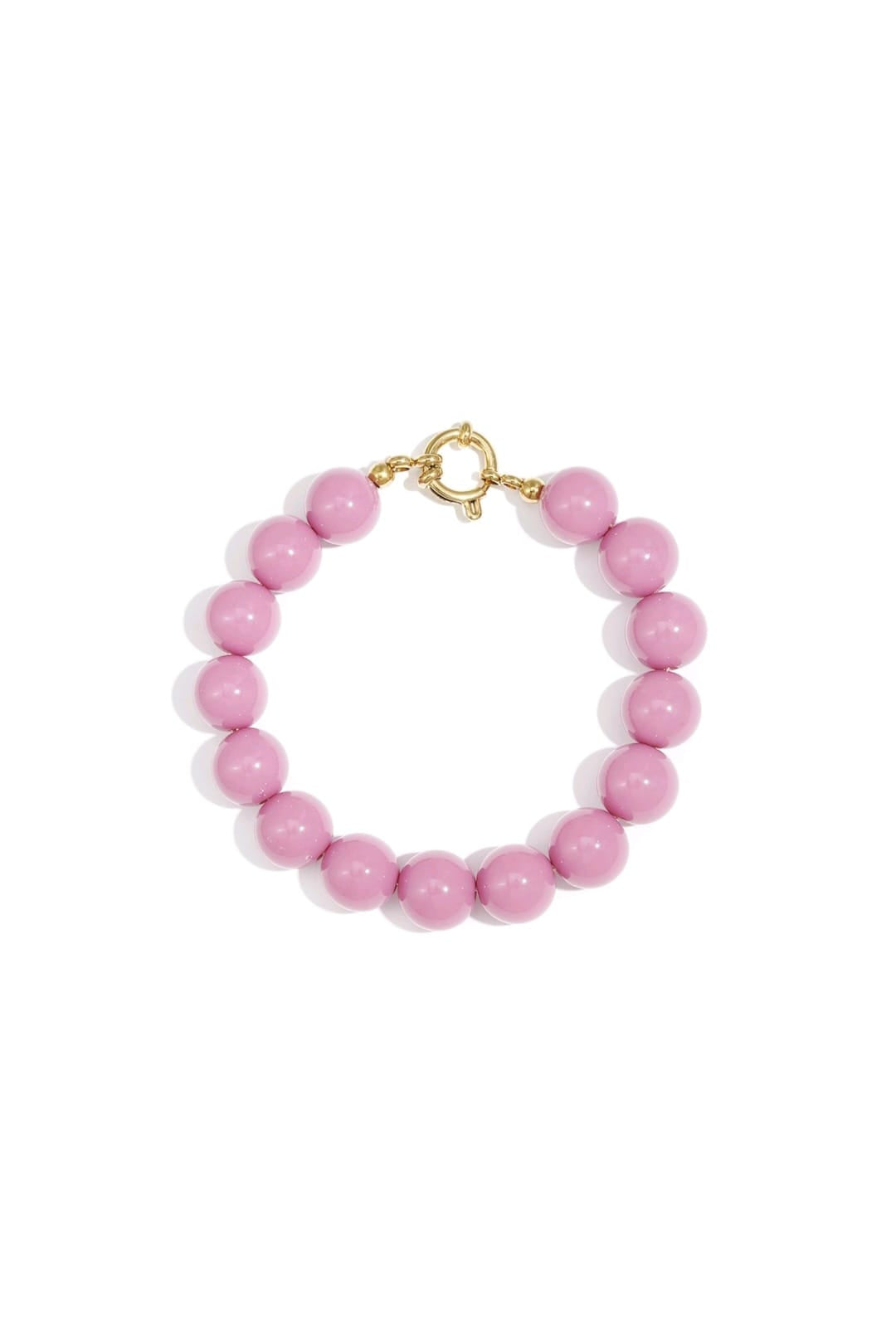 Deep pink beaded bracelet