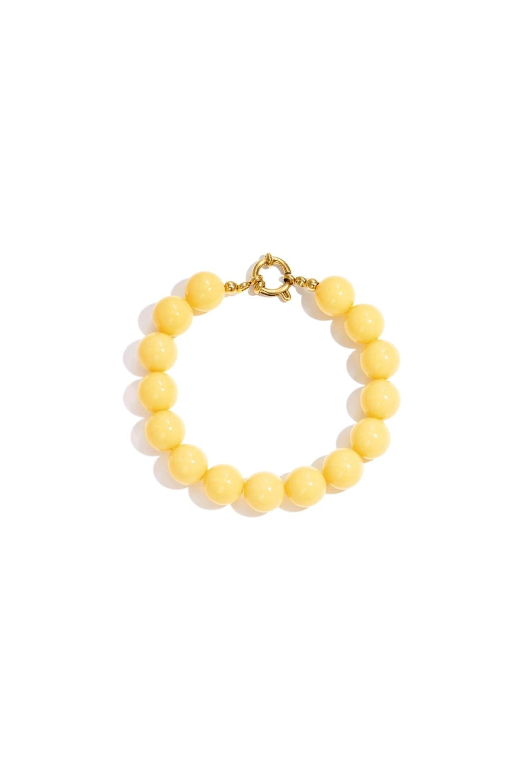 Yellow beaded bracelet