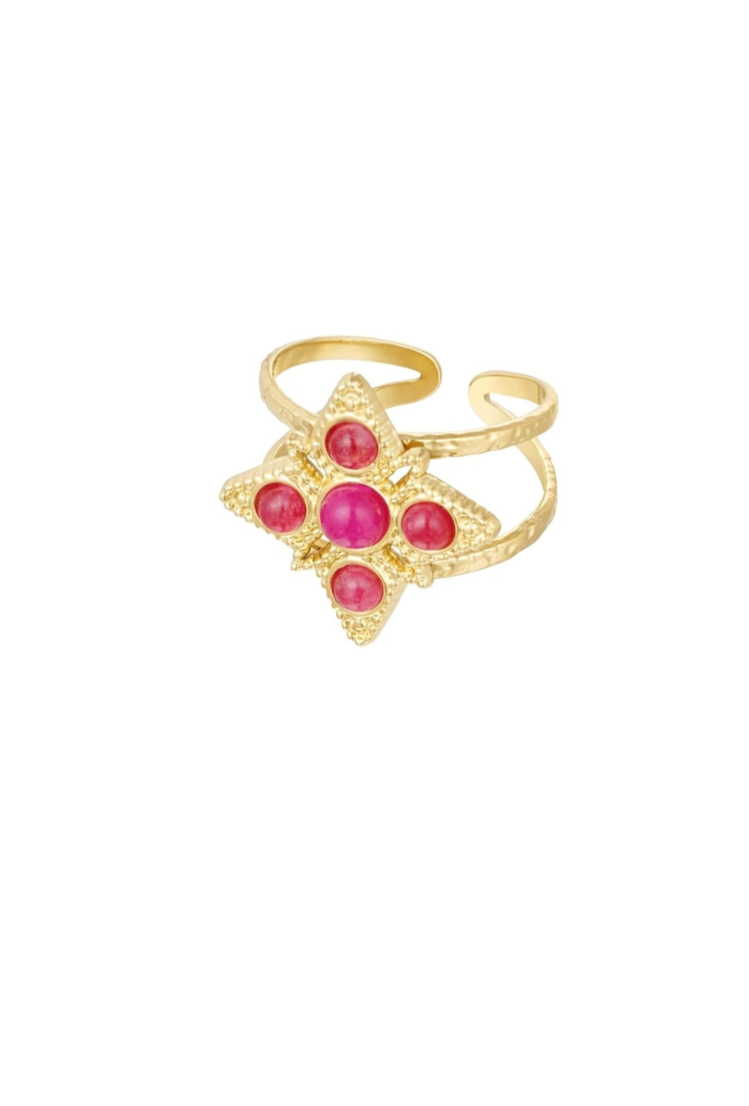 Star with pink stone