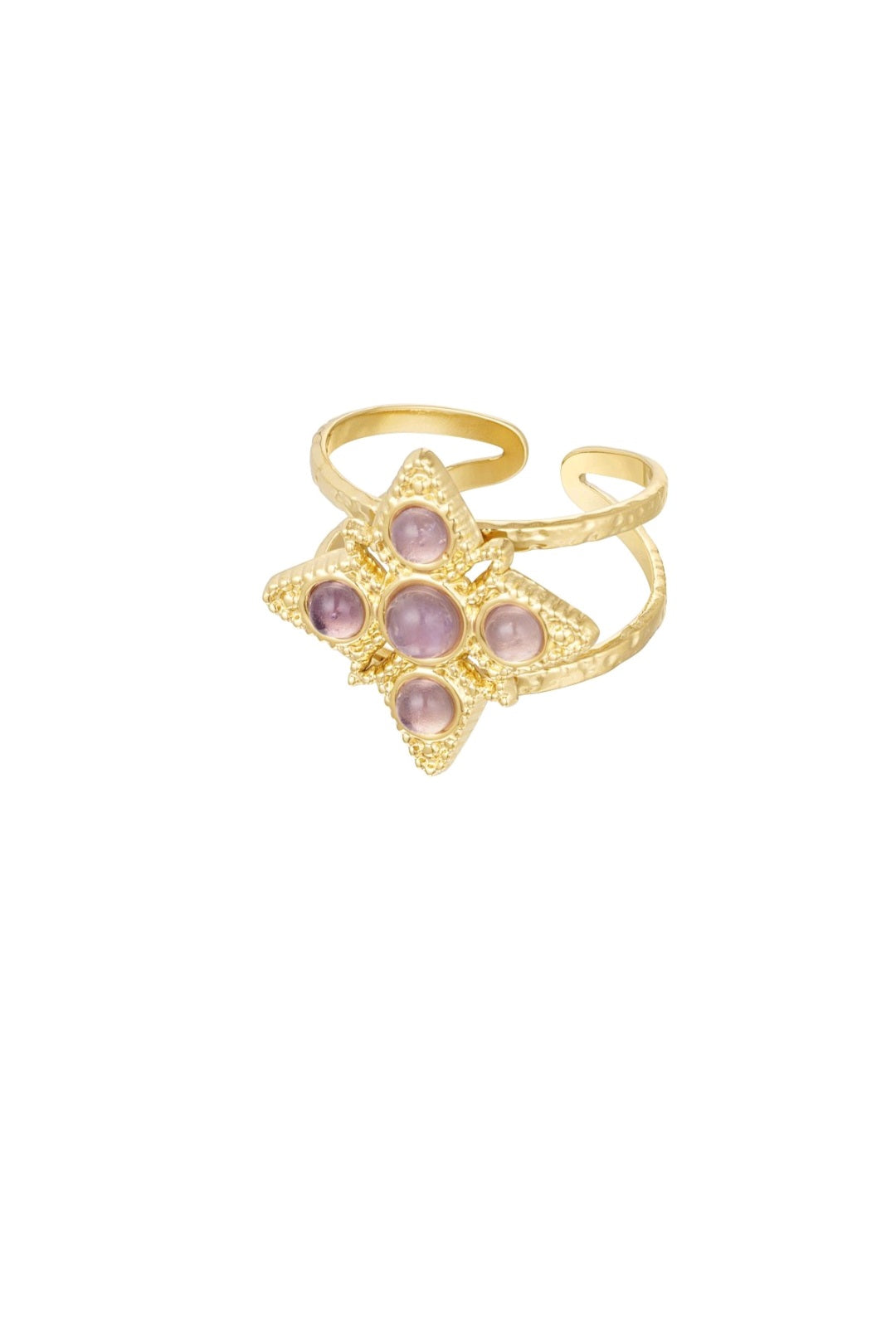 Star with purple stone