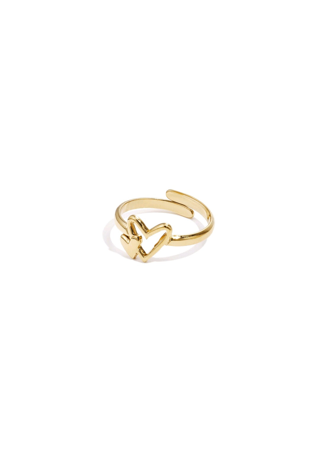 Double heart ring