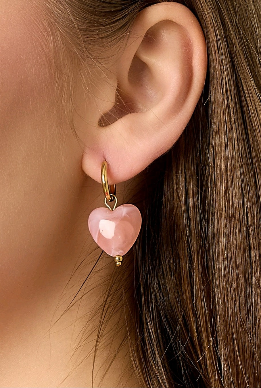Heart shaped pink